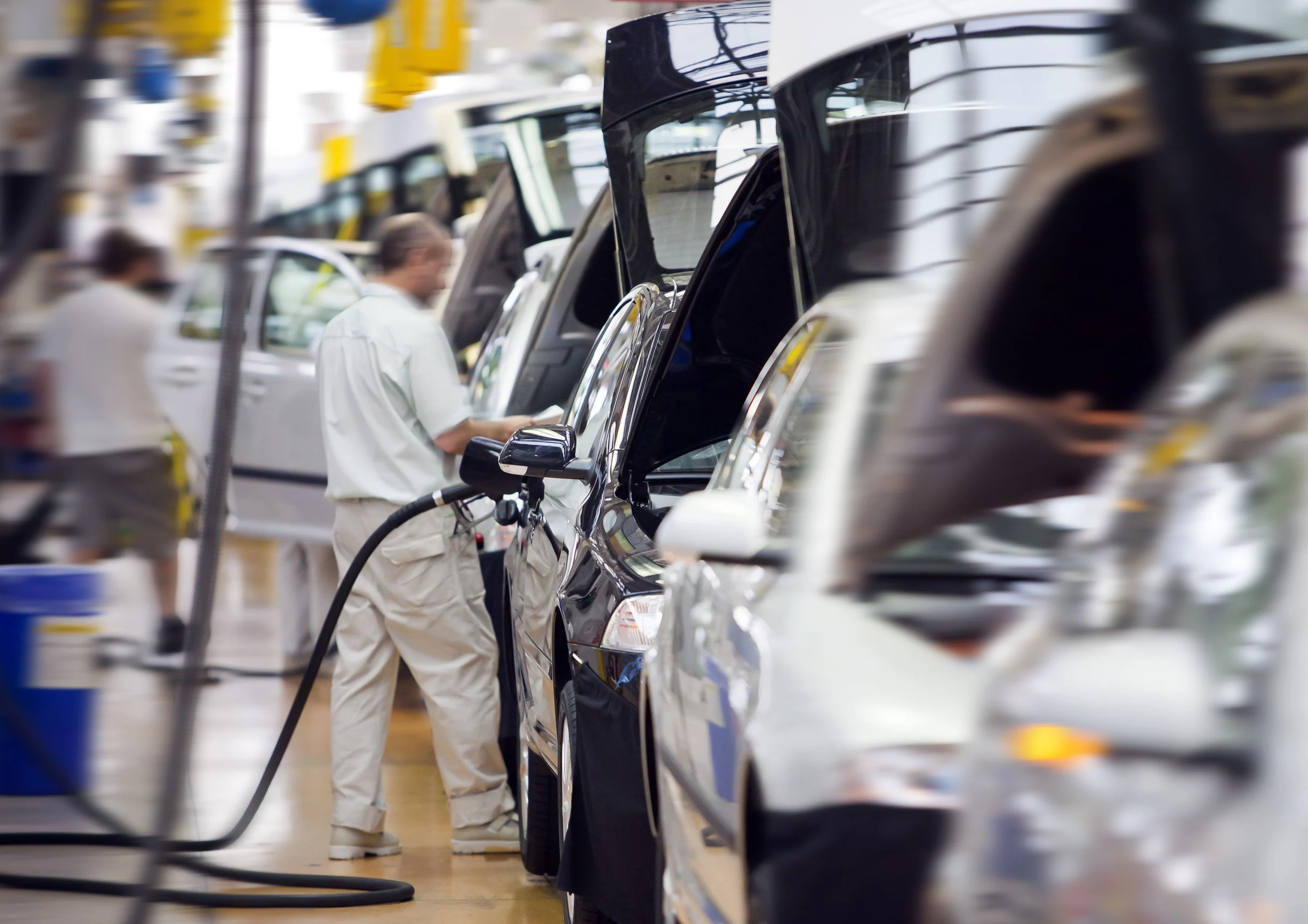 32673837 - work at big car factory industry Gas pump